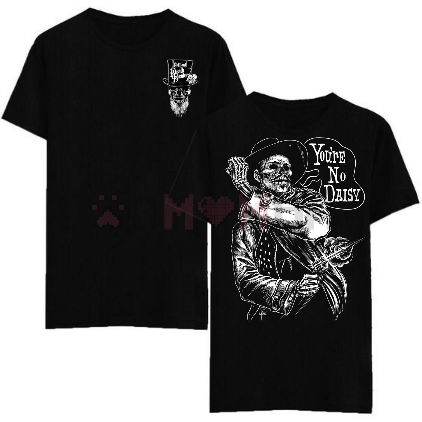 "No Daisa" Doc Holliday T-Shirt – Tactical Apparel, 90s Vintage Style, Classic American Film Fan Tee