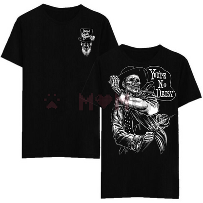 "No Daisa" Doc Holliday T-Shirt – Tactical Apparel, 90s Vintage Style, Classic American Film Fan Tee