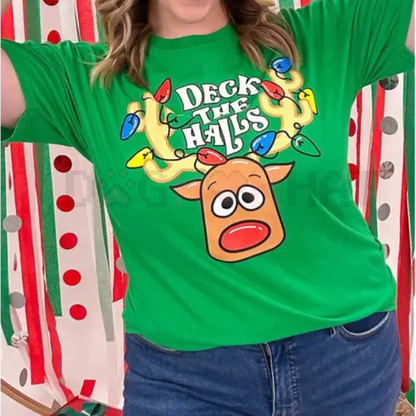 "Deck the Halls" Graphic T-Shirt – Unisex Classic Christmas Tee