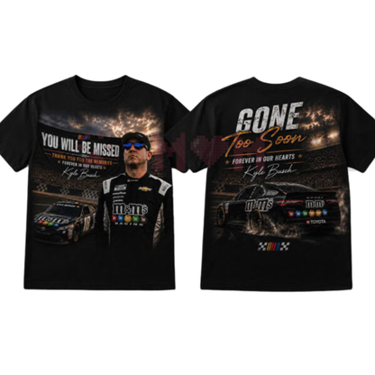 Kyle Busch "RIP Gone Too Soon" Vintage Racing T-Shirt