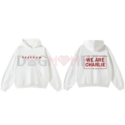 "Wear Red" Unisex Hoodie – Support Apparel, Solid Color Statement Pullover, Casual Cozy Top