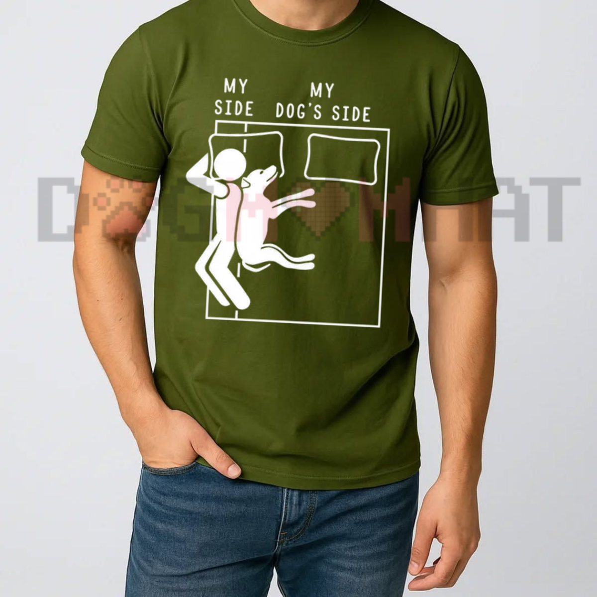 My Side My Dog's Side Funny Dog Owner Graphic T-Shirt