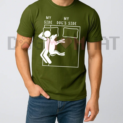 My Side My Dog's Side Funny Dog Owner Graphic T-Shirt