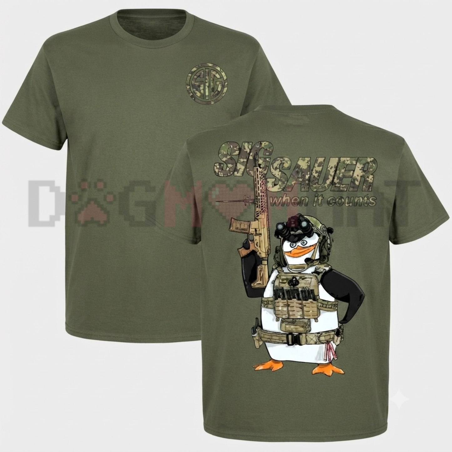 Tactical Penguin When It Counts Graphic Tee - Funny 2A Shooter Range Cotton Streetwear Shirt