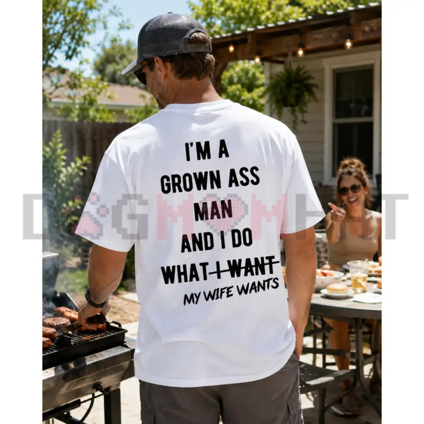 "I'm A Real Man But I Listen To My Wife" Funny Marriage T-Shirt - Sarcastic Husband Soft Cotton Tee