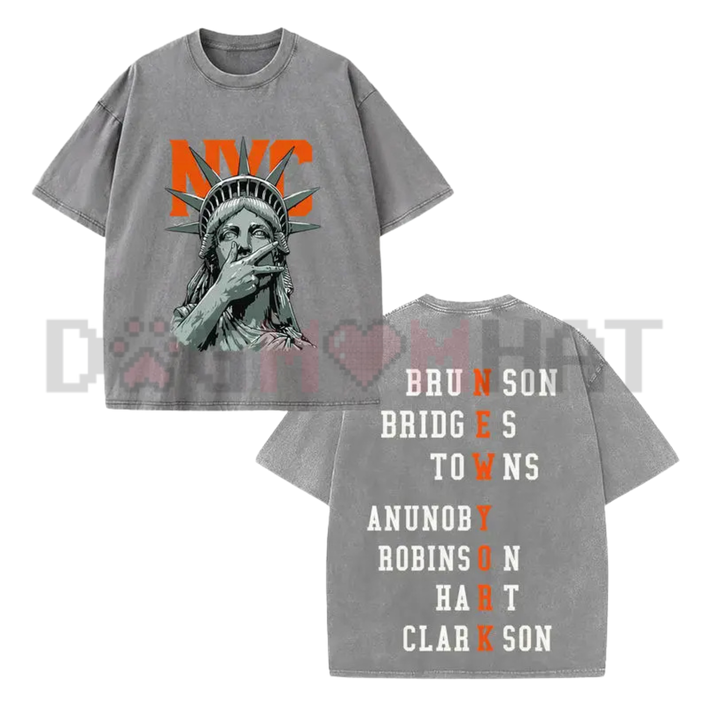 New York Basketball 2-Side Graphic T-Shirt - Retro Knicks Style Streetwear Tee