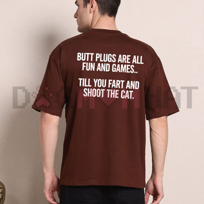 "Sarcastic Adult Joke Quote" Back Print Men's Humorous Graphic T-Shirt