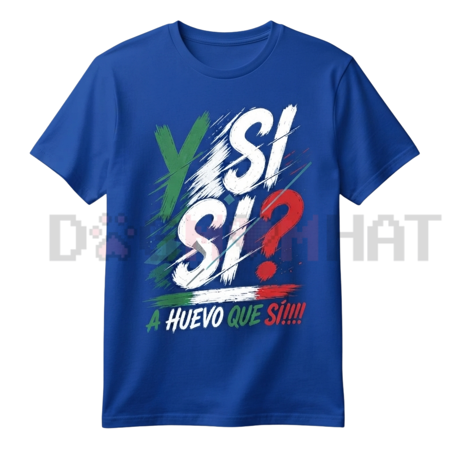 Mexico Spirit Cotton T-Shirt - Bold Graphic Print Flag Colors Tee