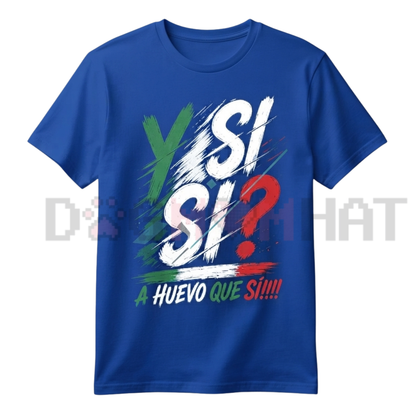 Mexico Spirit Cotton T-Shirt - Bold Graphic Print Flag Colors Tee