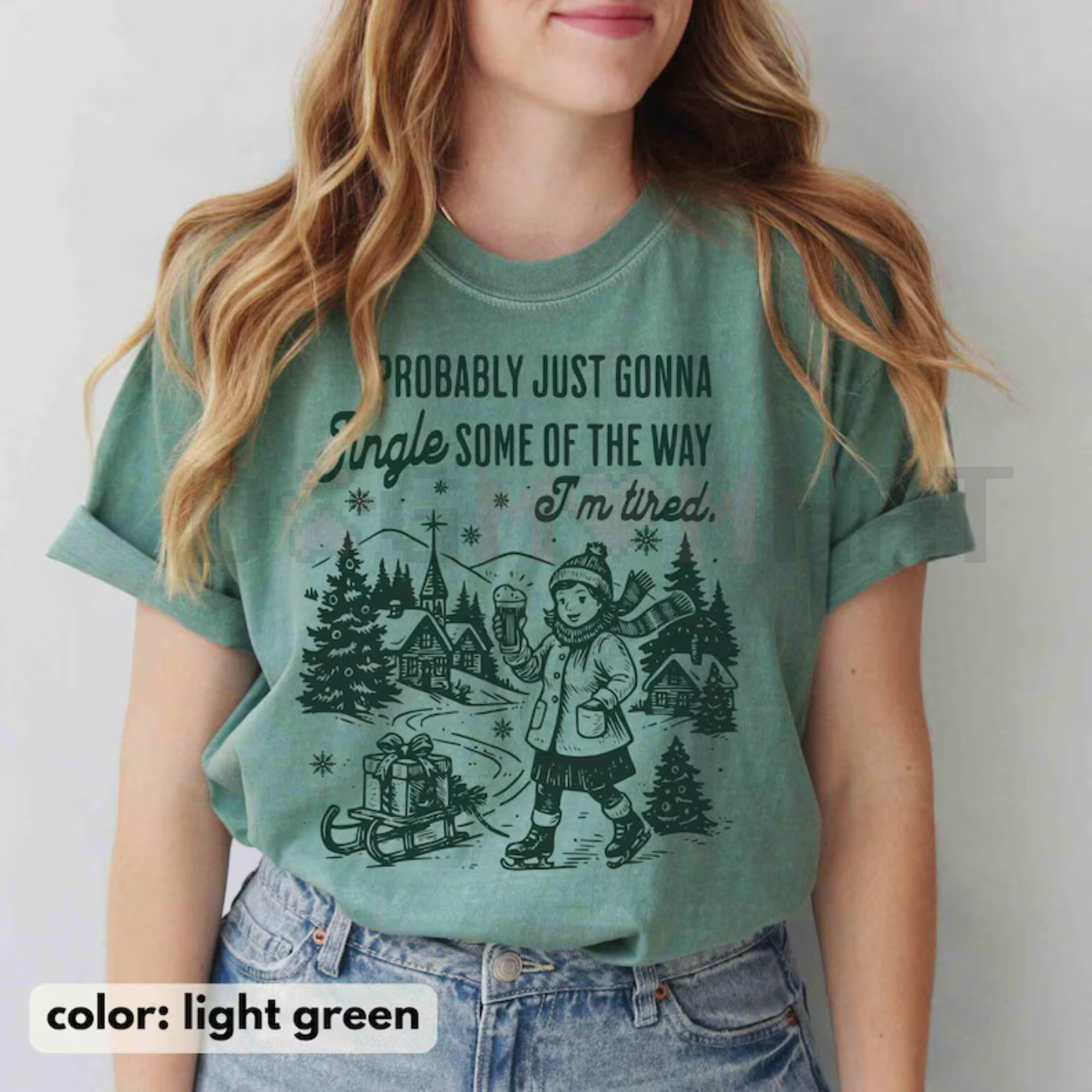 Funny 'Jingle Tired' Comfort Colors® Christmas Tee
