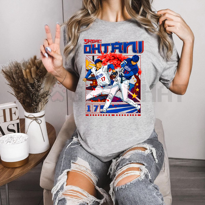 Shohei Ohtani Graphic T-Shirt LA Baseball MVP Tee – Angels Dodgers Japan MLB Fan Apparel