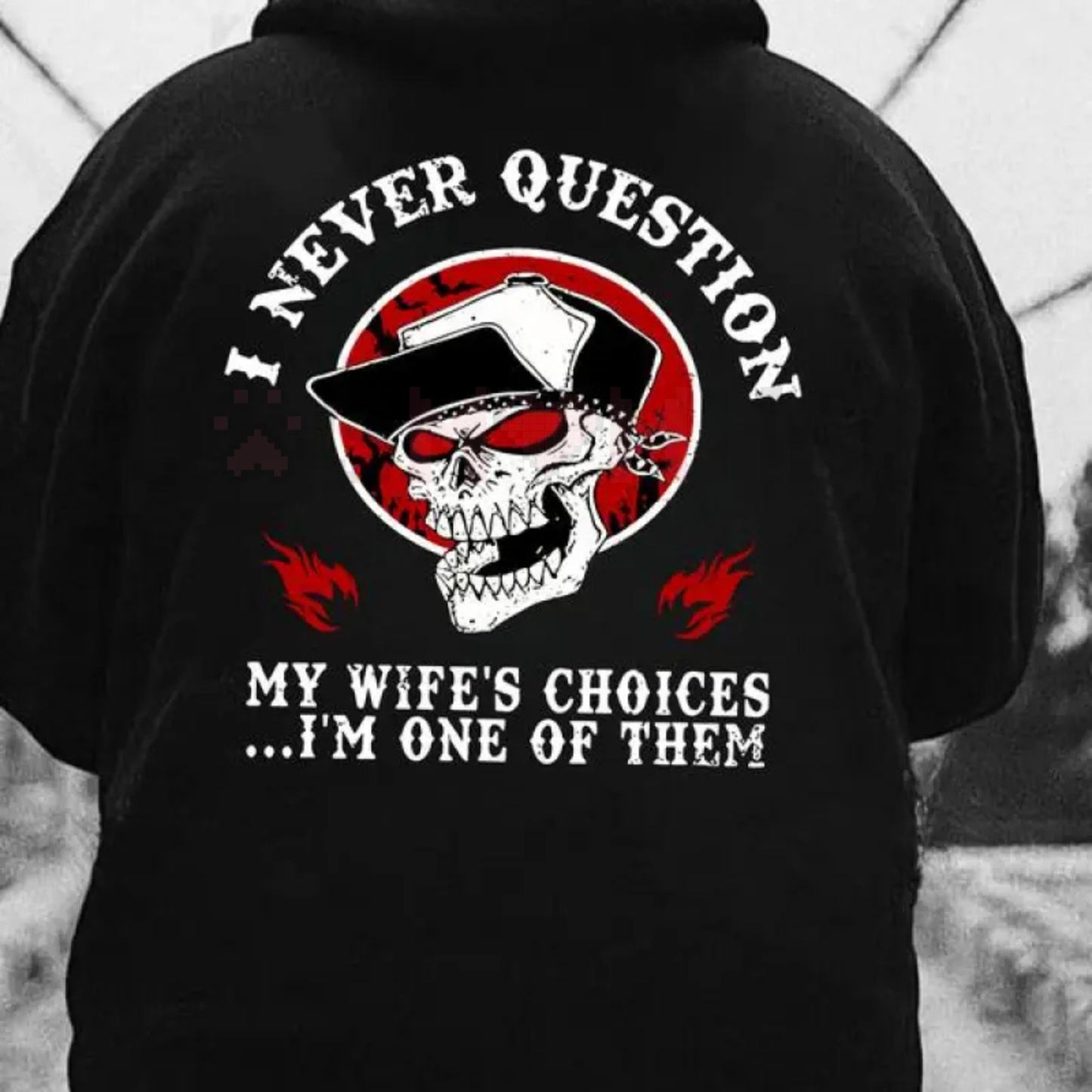 Happy Wife, Happy Life Funny Hoodie – Unisex "Wife's Choices" Slogan Pullover