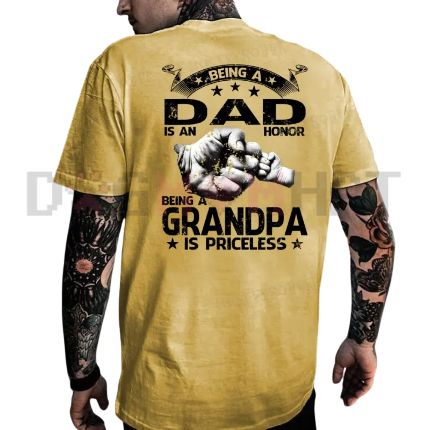Priceless Patriarch Heritage Graphic Tee - Pure Cotton Dad & Grandpa Honor Unisex Crewneck T-Shirt