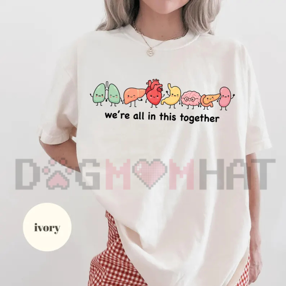 "We're All In This Together" Cute Organ Anatomy Graphic T-Shirt