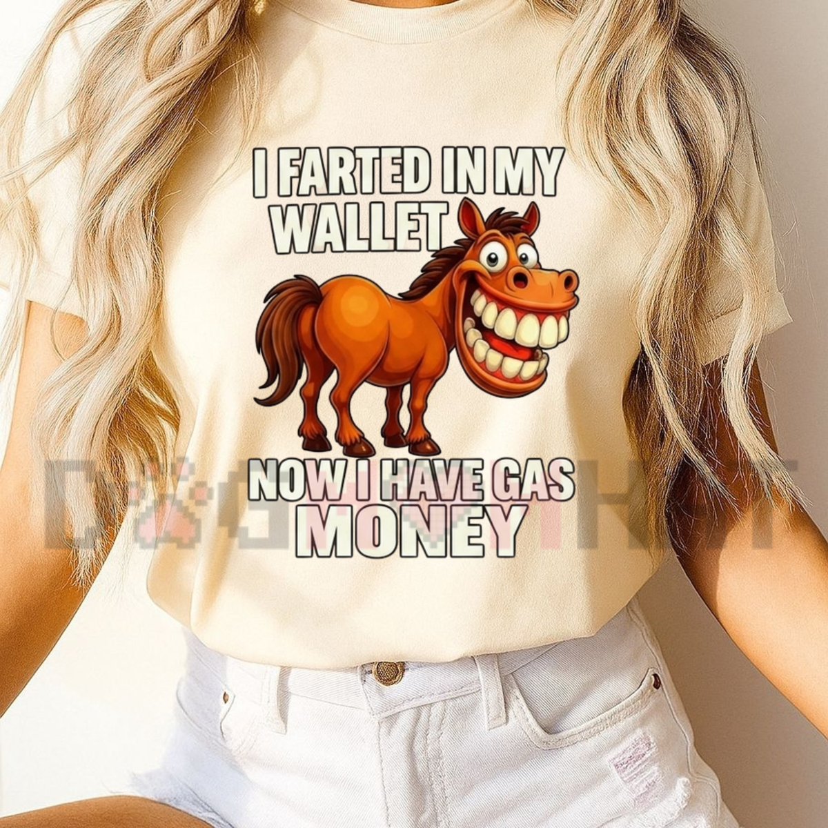 Equine Inflation Humor Crewneck – Funny Gas Money Horse Graphic Tee