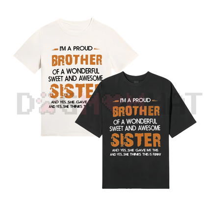 Men's "Brother and Sister" T-Shirt – Proud Sibling Bond Tee