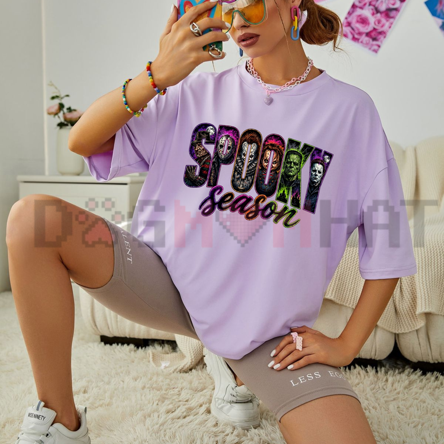 Retro Horror Legends Graphic Tee - Classic Scary Movie Night Comfort Colors Cotton Halloween Shirt
