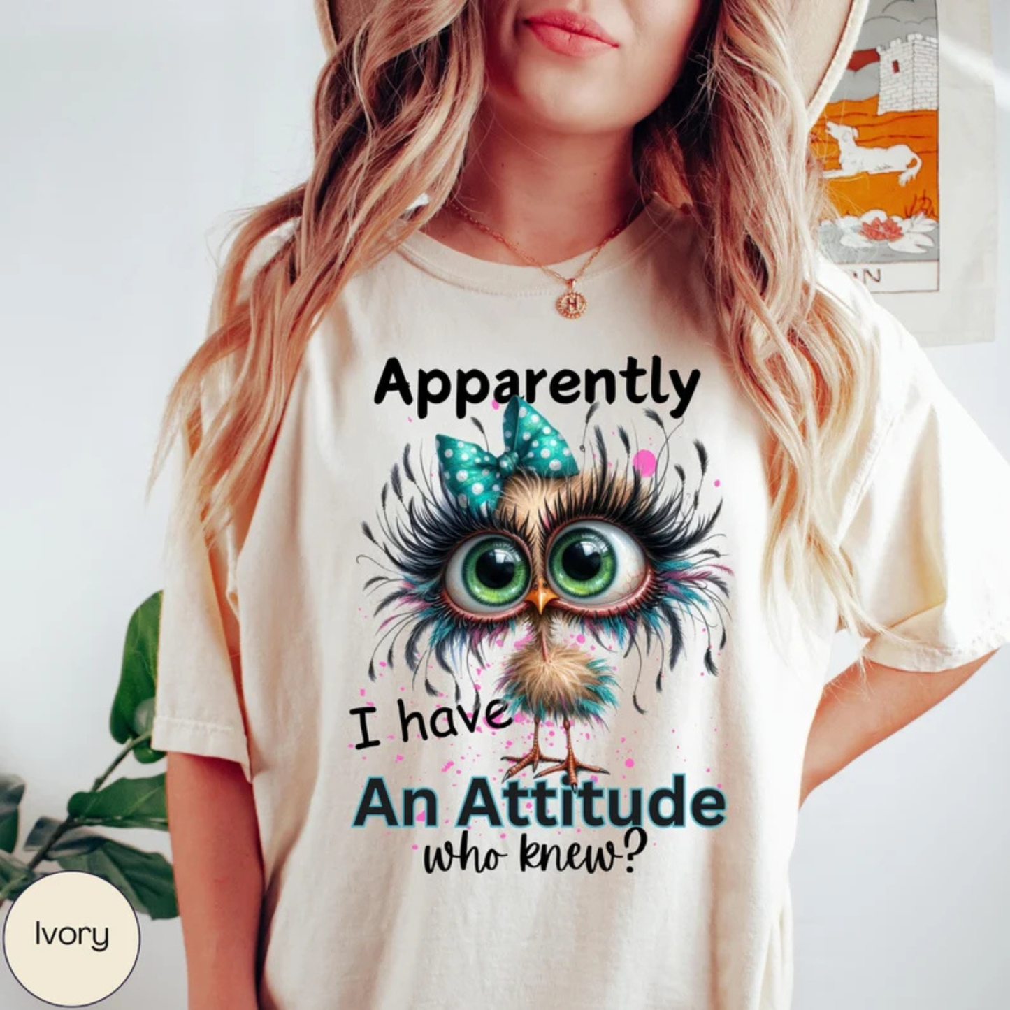 Cute Animal Humor Print Cotton T-Shirt