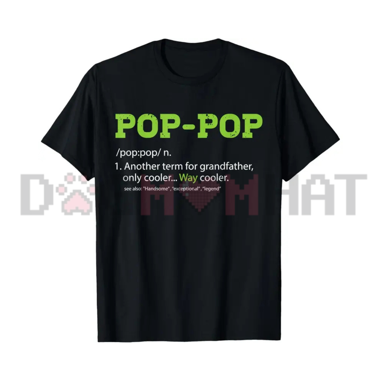 Pops Definition Graphic Tee - Funny Grandpa Pop Pop Vintage Soft Cotton Unisex Father Day Gift T-Shirt