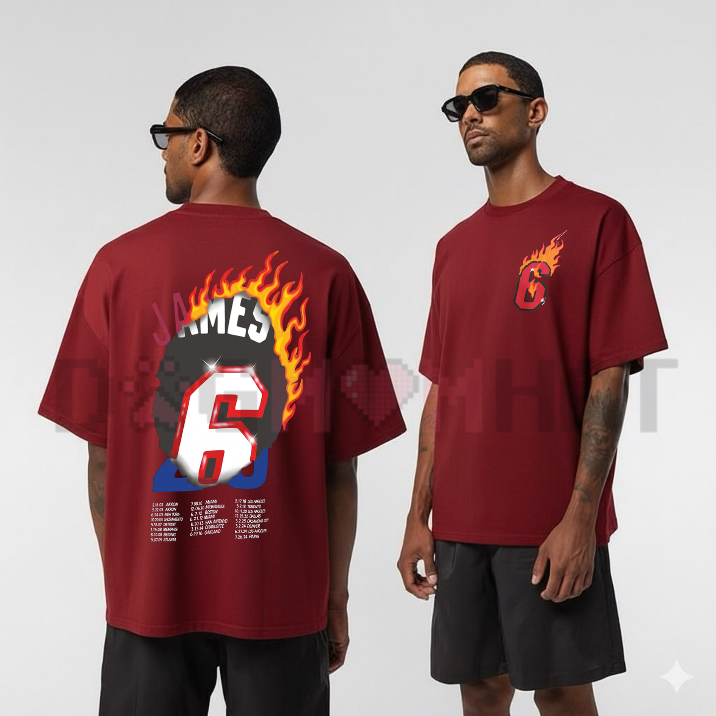 King James "Good Intentions" Max90 Heavyweight Tee - Vintage Basketball Culture Shirt