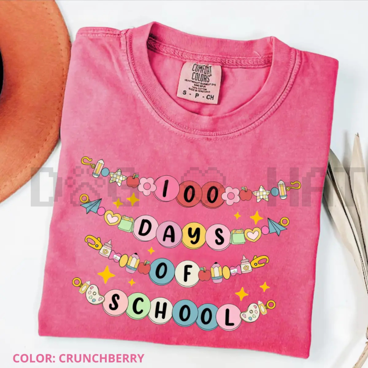 Little Girl 100 Days of School Friendship Bracelet T-Shirt