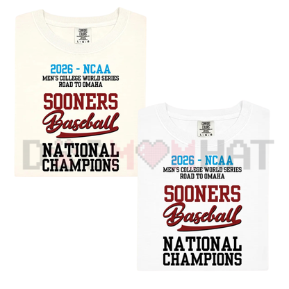 Sooners Baseball 2026 MCWS National Champions Comfort Colors® Tee