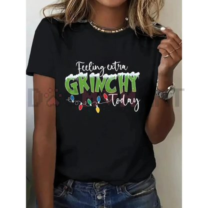 "Feeling Grinchy Today" Christmas T-Shirt – Dr. Seuss Inspired Holiday Graphic Tee