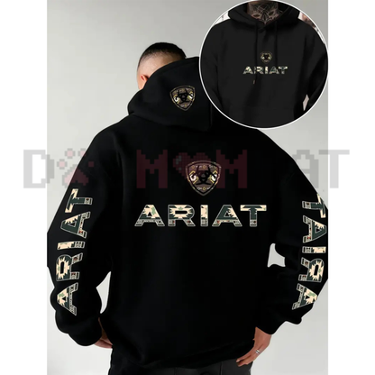 Ariat Modern Crest Letter Graphic Hoodie - Soft Stretch Knit Casual Unisex All-Season Pullover
