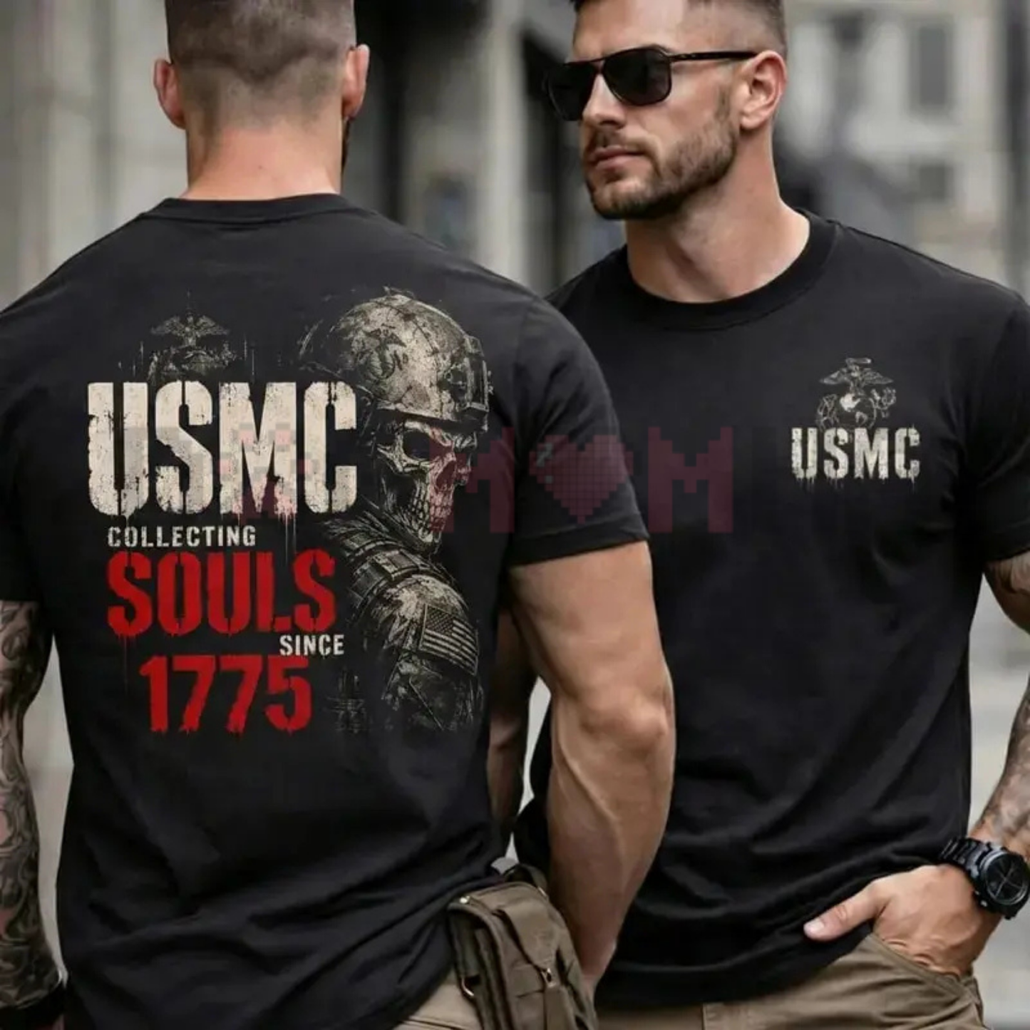 Women's USMC 1775 Skull T-Shirt - Military Marine Corps Graphic Tee