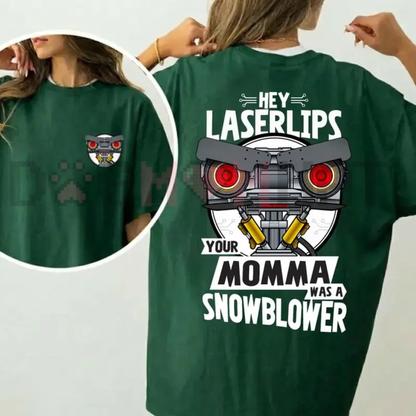 Johnny 5 Retro Sci-Fi Comedy Tee - Classic 80s Movie Laser Lips Pure Cotton Unisex T-Shirt