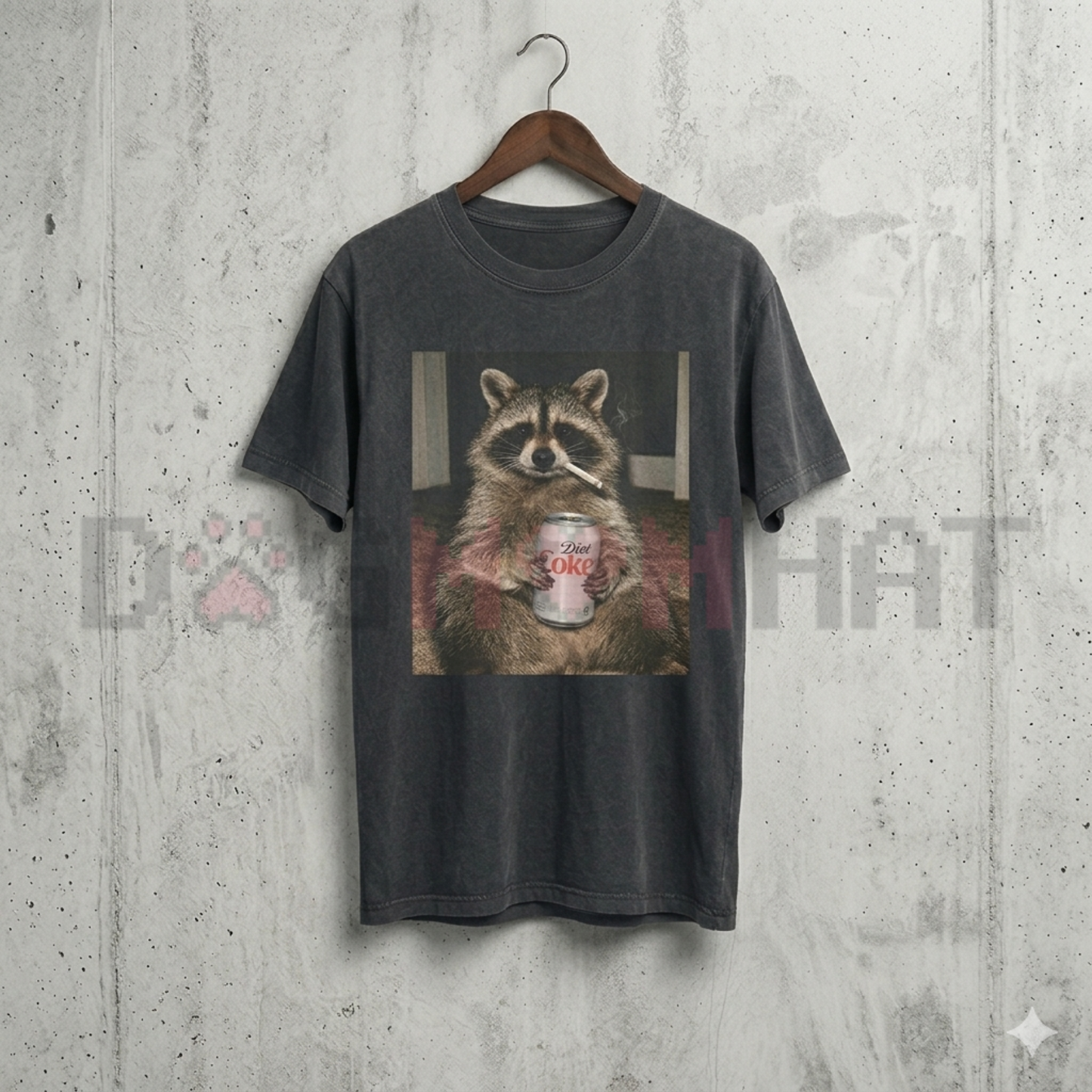 Three Raccoons Diet Coke Smoking T-Shirt