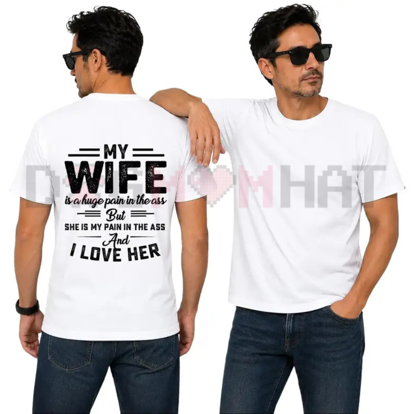 Marital Truth Humor Graphic Tee - Funny Sarcastic Pain In The Ass Husband Pure Cotton Shirt