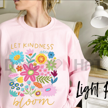 "Let Kindness Bloom" Retro Floral Mental Health Sweatshirt