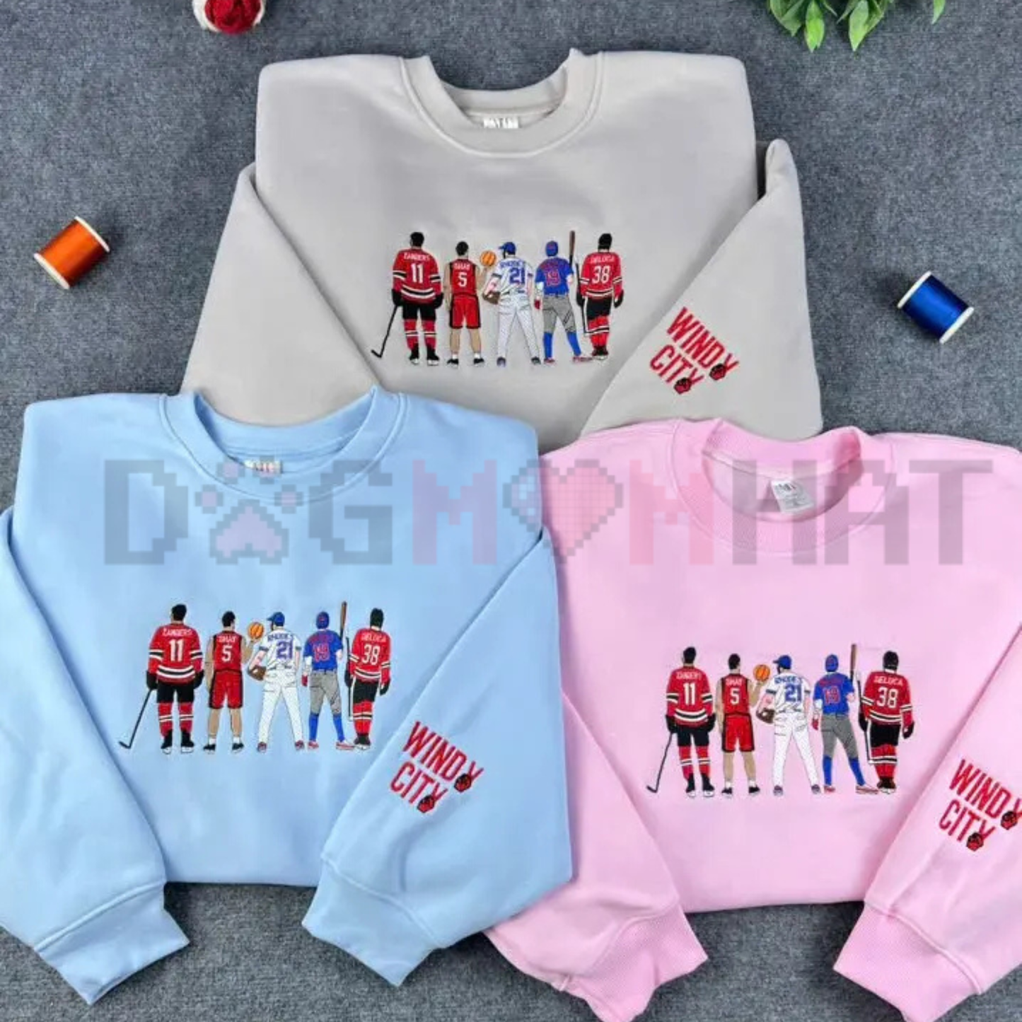 Windy City Embroidered Sweatshirt – Heavyweight Hockey Romance Bookish Pullover