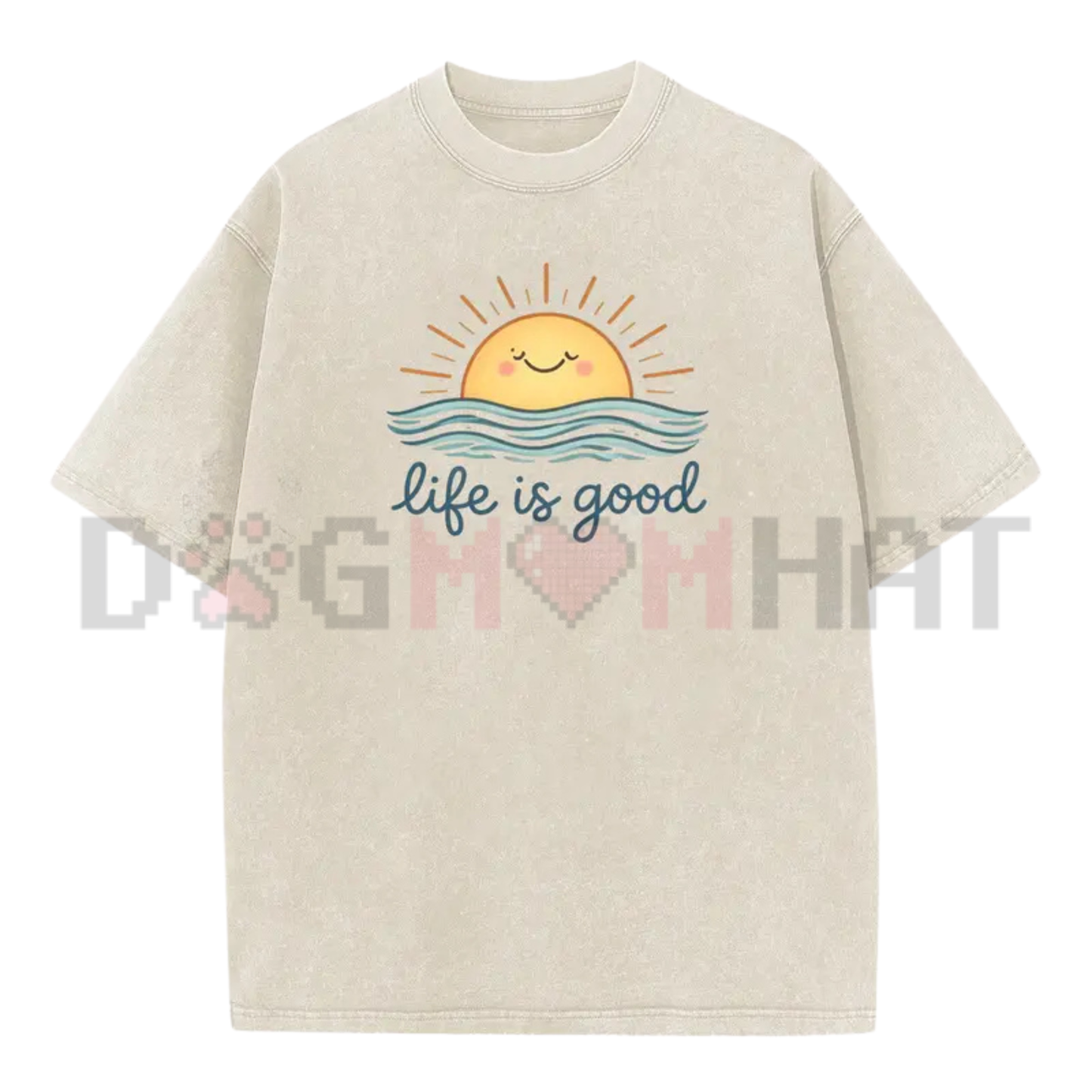 Holafish Acid Wash Vintage T-Shirt – Premium Heavy Cotton Crew Neck Tee