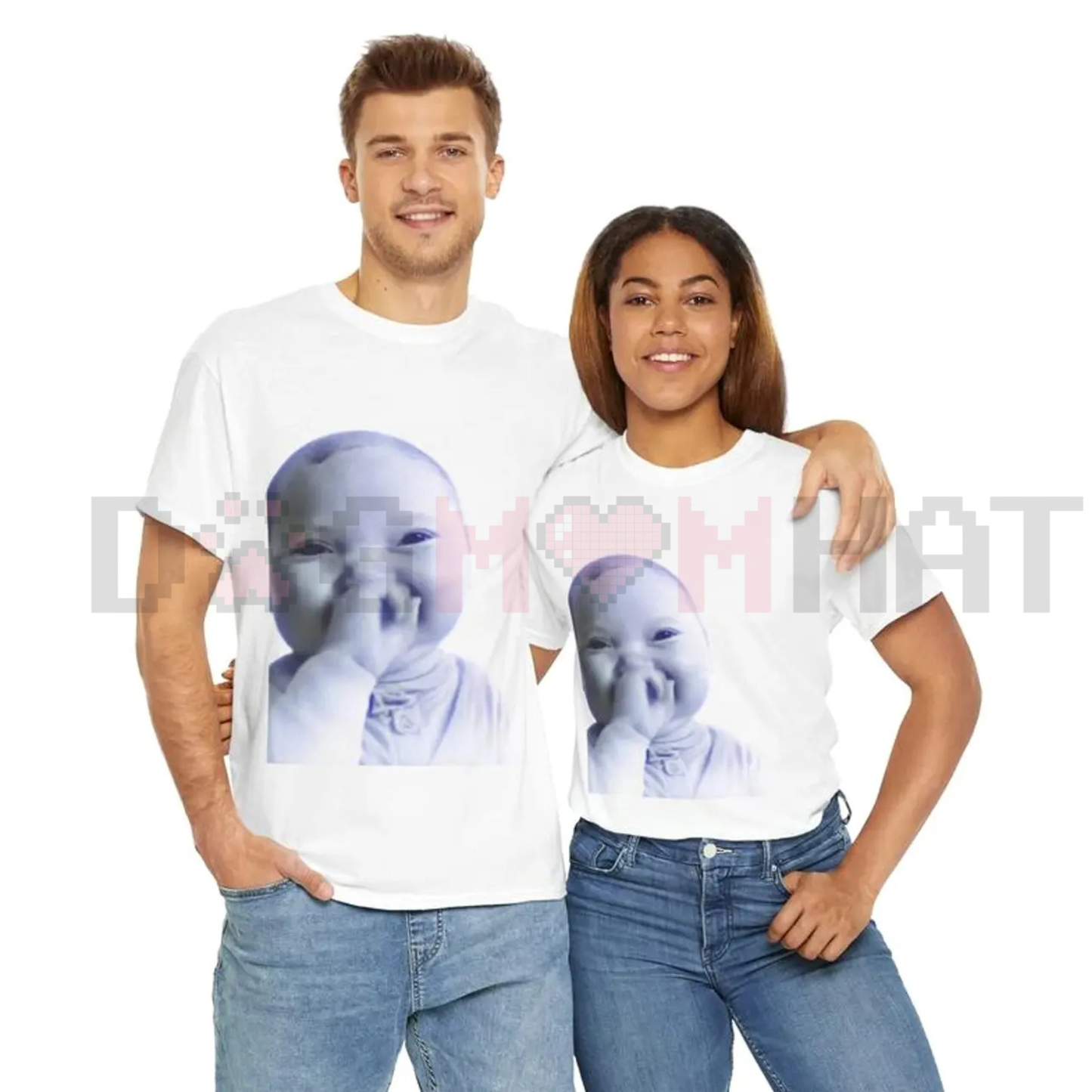 Viral AI Baby Laughing Meme Shirt – "Holding Back a Laugh" Tuff Tee