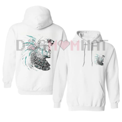 Chicano & Aztec Art Oversized Graphic Hoodie