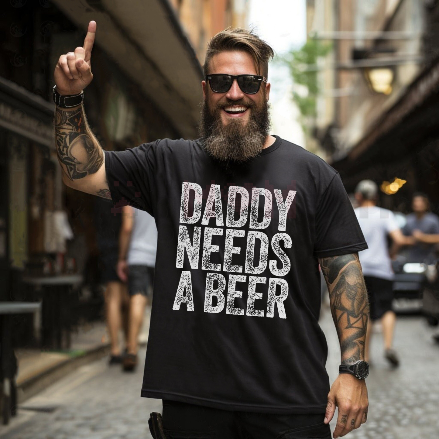 "Daddy Needs A Beer" T-Shirt – Funny Men's Drinking Graphic Tee | Dad Life Slogan Apparel