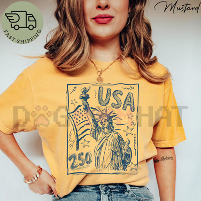 "Vintage USA 250" T-Shirt – Retro 1776-2026 Semiquincentennial Tee