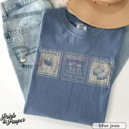 Vintage Jane Austen Postage Stamp Tee