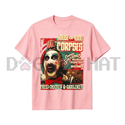 Vintage Classic Horror Movie Graphic Tee - Retro Cinema Spooky Soft Cotton Unisex Relaxed Fit Halloween Streetwear T-Shirt