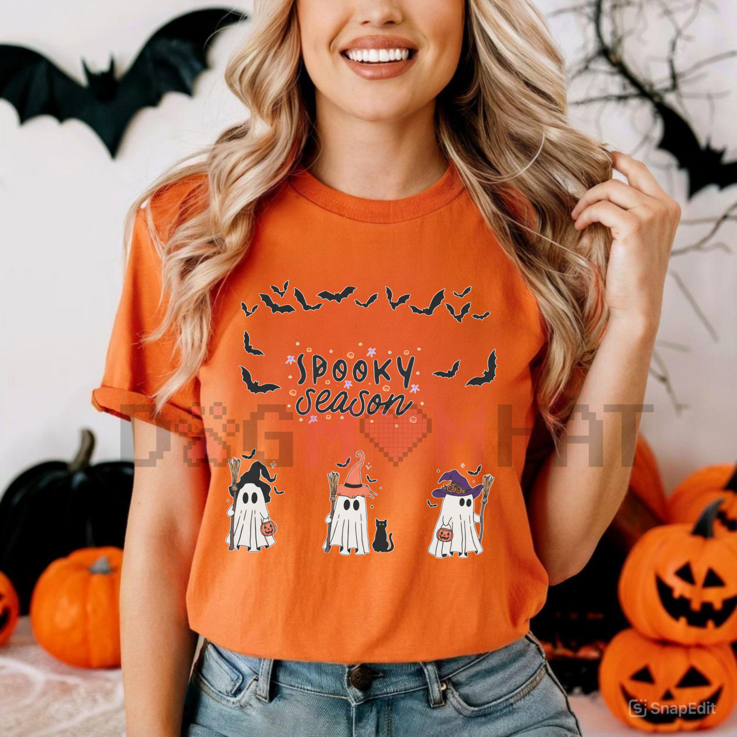 "Spooky Boo" Ghost T-Shirt – Cute Halloween Tee, Unisex Spooky Season Apparel