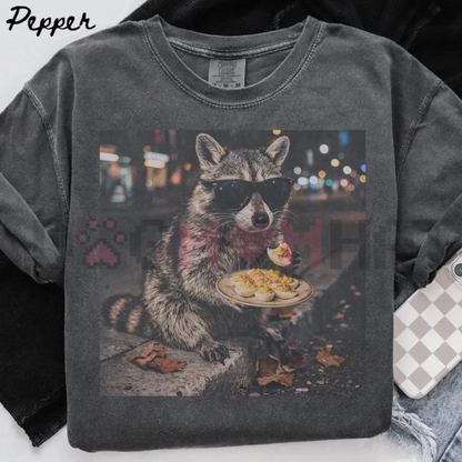 Comfort Colors® Deviled Eggs Raccoon T-Shirt - Funny Thanksgiving Food Lover Graphic Tee