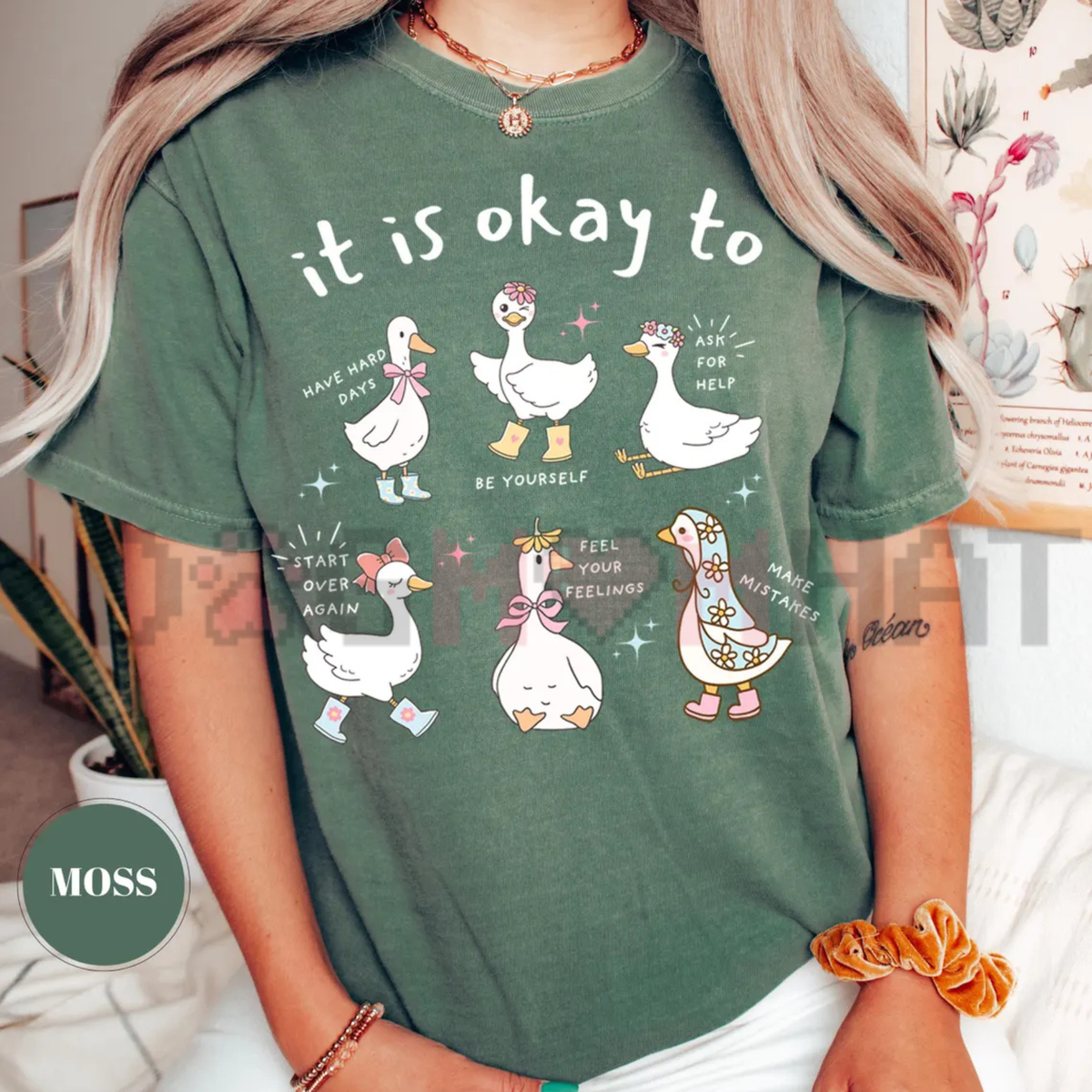 Comfort Colors® "Silky Mental Health Goose" T-Shirt - Positive Affirmation Self Care Tee