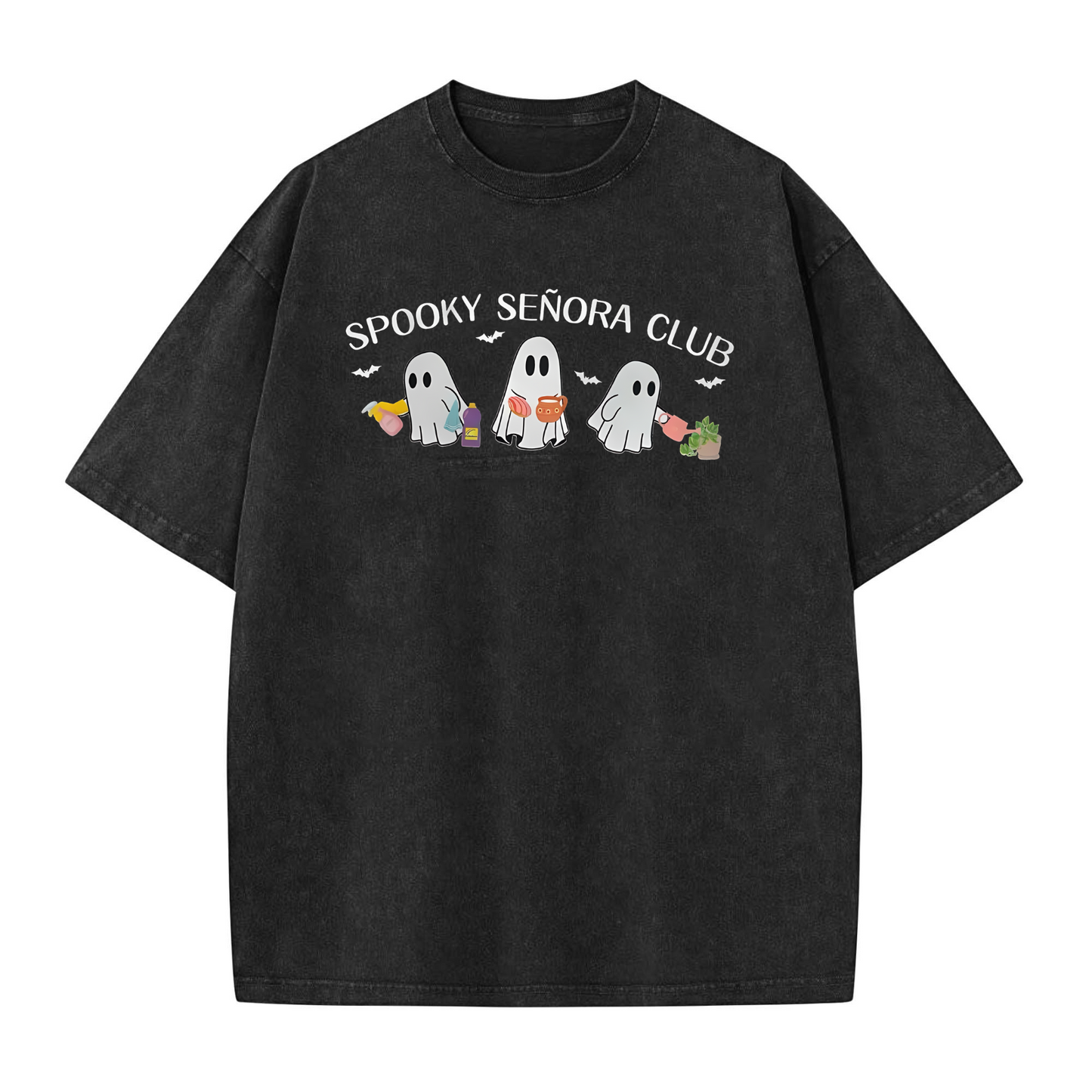 Spooky Señora Club Vintage Acid Wash Shirt – Unisex Graphic Tee