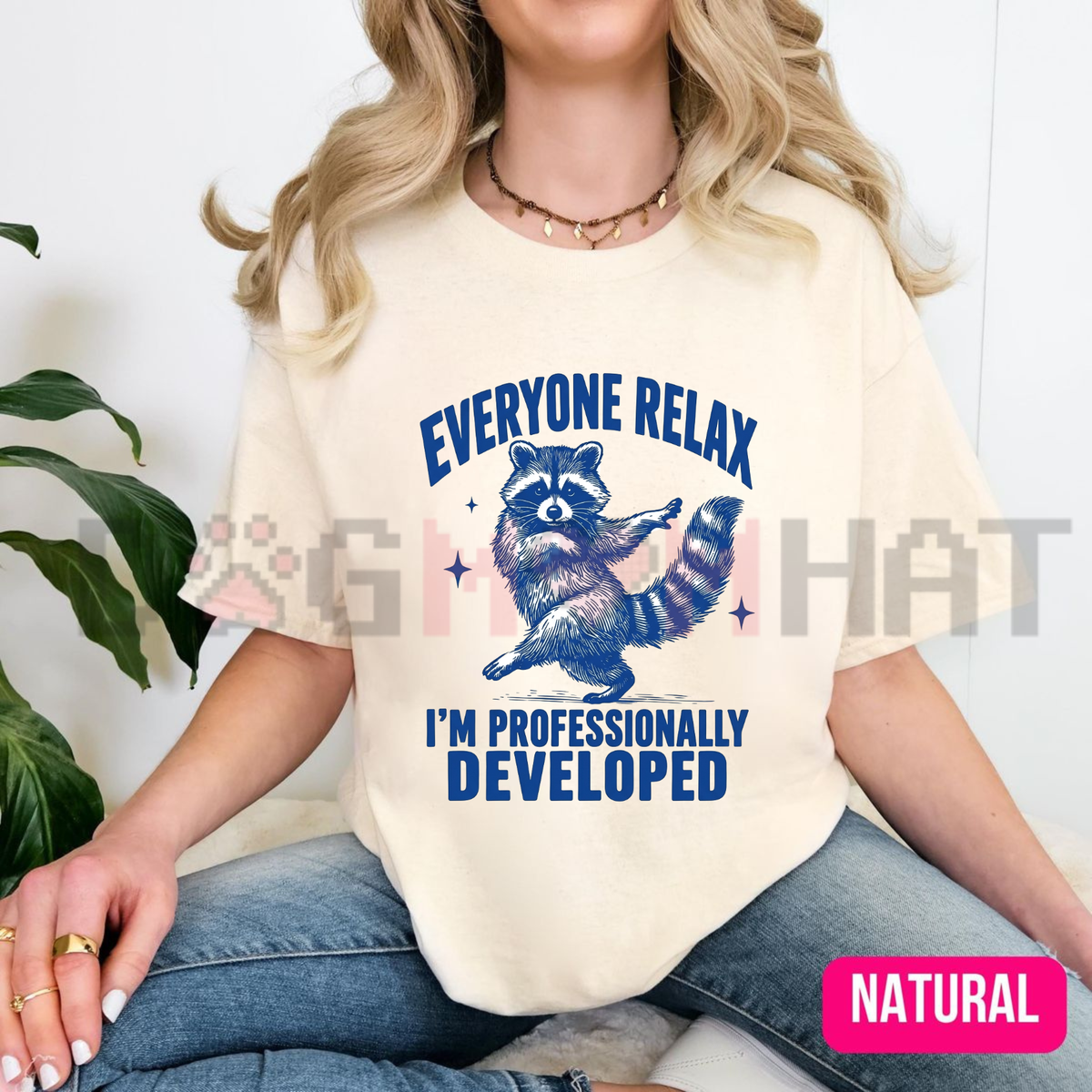 Sanity Check Squad Tee – Funny Raccoon Professionally Developed Teacher Shirt