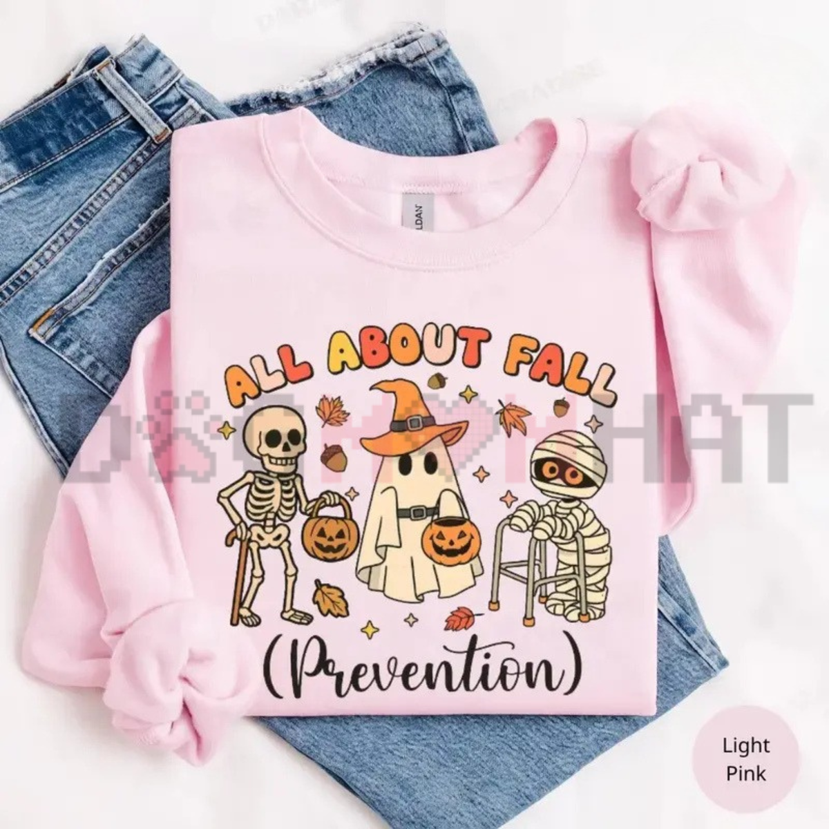 All About Fall Prevention Sweatshirt - Halloween Physical Therapy & Thanksgiving Nurse Crewneck