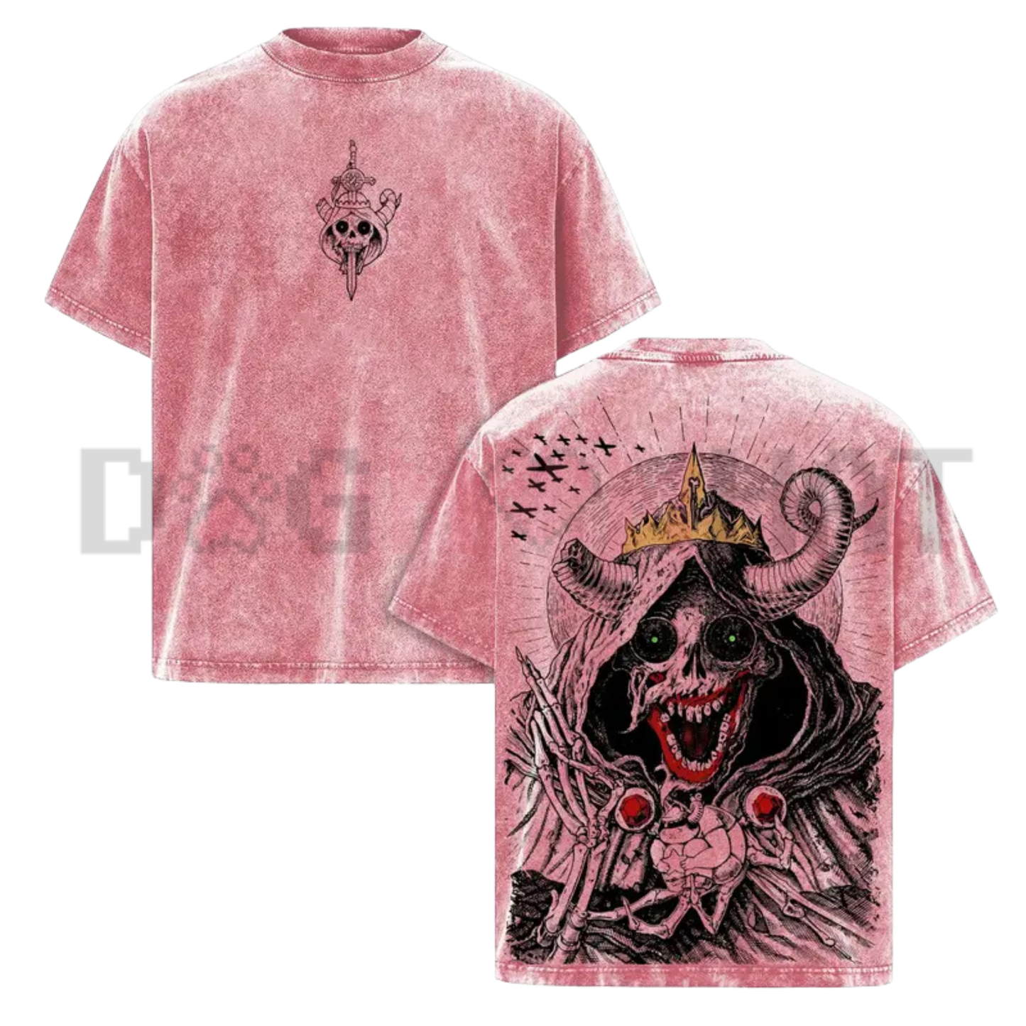 The Lich Adventure Time Vintage Washed Oversized T-Shirt - Grunge Graphic Tee