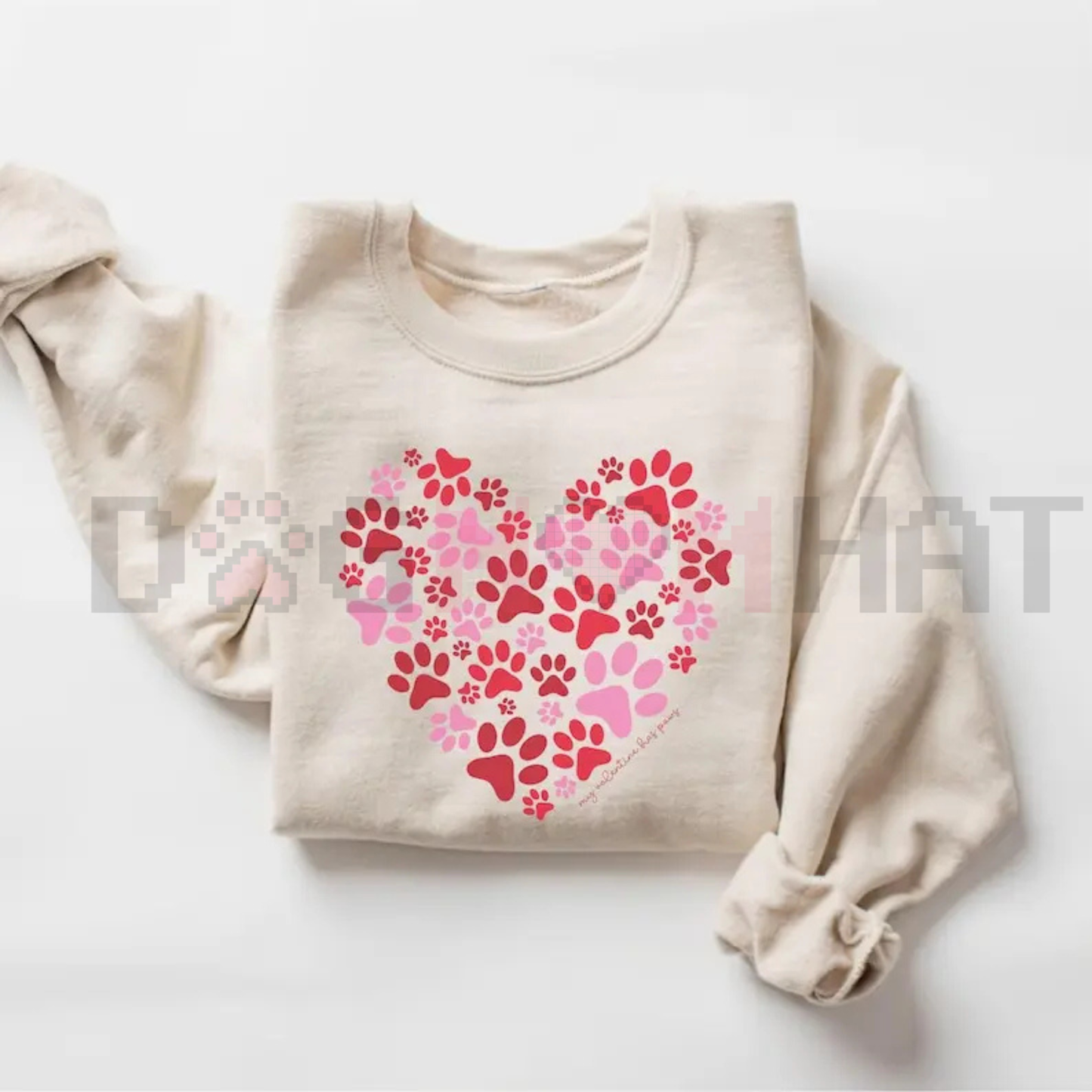 Paw Heart Valentines Sweatshirt
