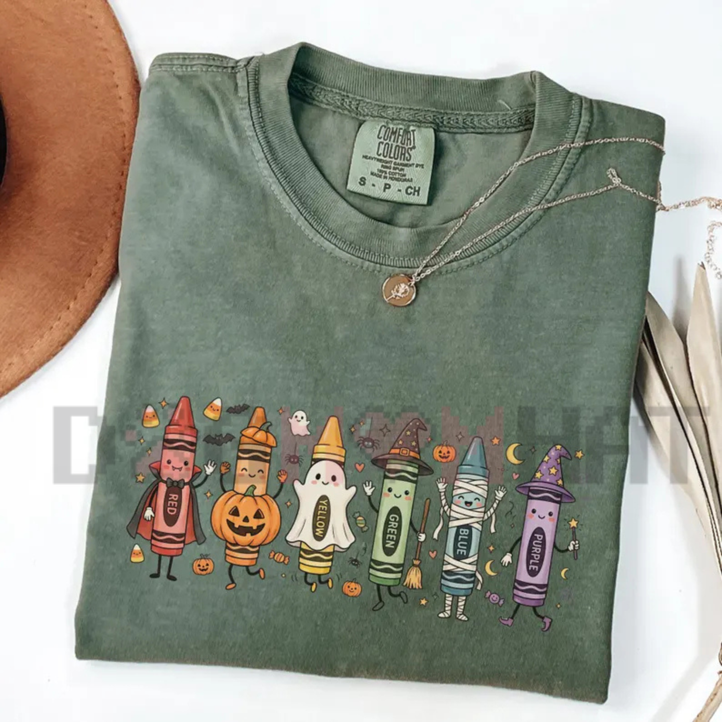 Comfort Colors® Funny Teacher Life Shirt - Happy Doodle Back to School Pencil & Crayon Graphic Tee